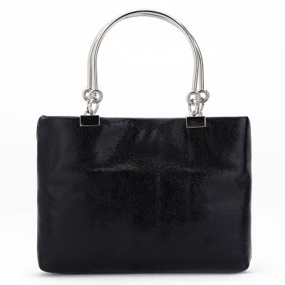 Fashion Womens Large Handbag Evening Clutch Purse Shiny Soft Leather Bag