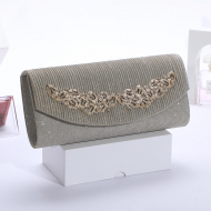 Evening Bag Clutch Purse For Weddings Handbag Pleated PU Rhinestone With Diamond Dress Handbag Banquet Bag (FY140329gold) 4