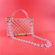 Transparent Acrylic Handbag For Women Acrylic Box Bag With Shoulder Strap (LZ1013blue) 19