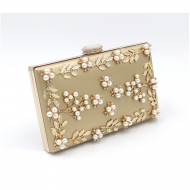 Women Clutch Bag For Wedding Mini Flower Formal Bag (LZ0125silver) 4