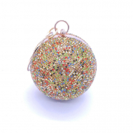 Sparky Ball Clutches Rhinestone Clutch Bags Wrist Purse Small Diamond Purse (WD140274) 2