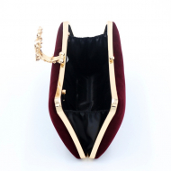 Fashionable Diamond Bridesmaids Clutch Bags Velvet Dinner Bag Women's Simple Handbag (LZ0009black) 10