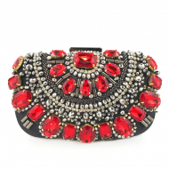 Diamond Evening Purses Evening Clutch Bag Handmade Beaded Women Bags Sale (LZ1007red) 1