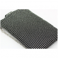 Mini Bag Fashion Versatile Rhinestone Small Designer Bag Female Chain Bag Mini Rhinestone Mobile Phone Evening Bag (LZ0110black) 5