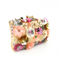 Women Handmade Flower Beaded Bag Formal Evening Bag (LZ1004yellow) 12