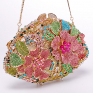 Flower Diamond Evening Bag Women's Banquet Dress Luxury Evening Purse (DG140559) 5