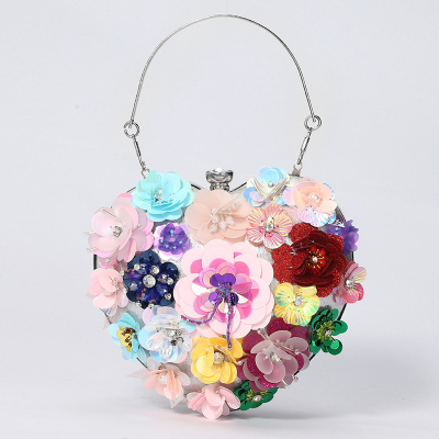 Heart Purse Floral Purse Dinner Bag Designer Evening Bags