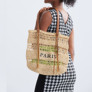 Large Beach Bag for Women, Handmade Woven Straw Beach Tote Bag Summer Shoulder Handbags Weaving Travel Bag Shopping Tote (XP140631pjd) 1