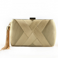Prom Purse Tassel Bag Dress Clutch Evening Bags For Weddings (LZ1000beige) 1