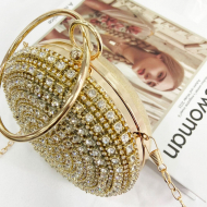 Ladies Purse Vintage Handbags Circle Bag Rhinestone Wedding Purses (XP140582) 6