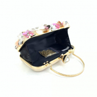 Fashion Dinner Bag Women's Handmade Flower Beaded Bag Banquet Wedding Party Bag (LZ1001gold) 16