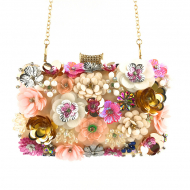 Women Handmade Flower Beaded Bag Formal Evening Bag (LZ1004yellow) 8