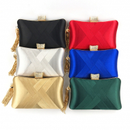Small Purse For Wedding Evening Clutch Purse Silk Tassel Bag (LZ1031green) 16