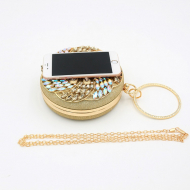 Women Mini Bag Round Crystal Clutches Ladies Bag (LZ0115silver) 12
