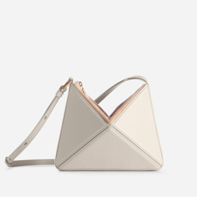 Beige Women's Wrist Bag Triangle Handbag