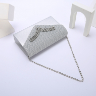 Handbag From China Women's V-Shaped Diamond Bridal Purse (FY140339silver) 8